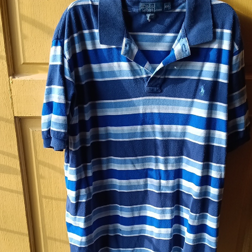 Polo by Ralph Lauren Navy and White Striped Shirt
